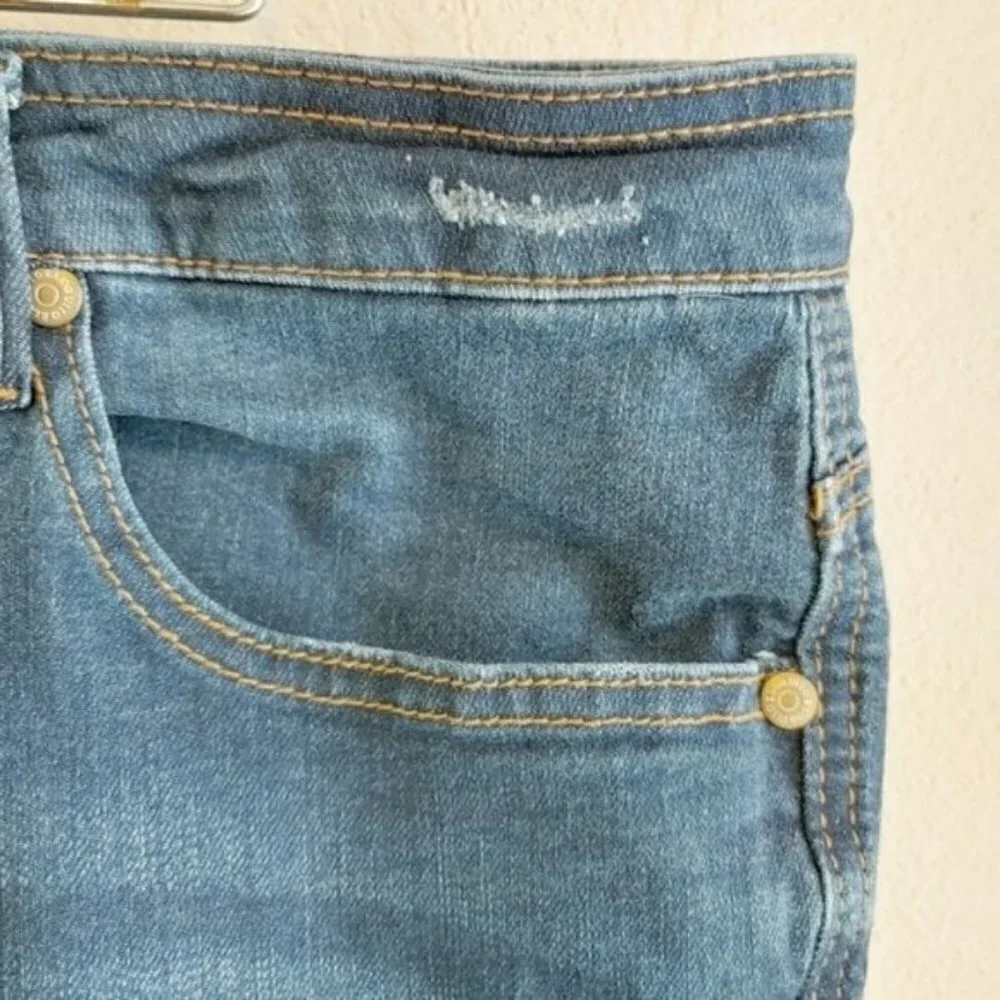 Eloquii Jeans Indigo Wash Distressed Sz 24 Casual Contemporary